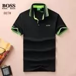 manches courtes t-shirt boss grande taille lapel vert noir,tee shirt hugo boss pas cher